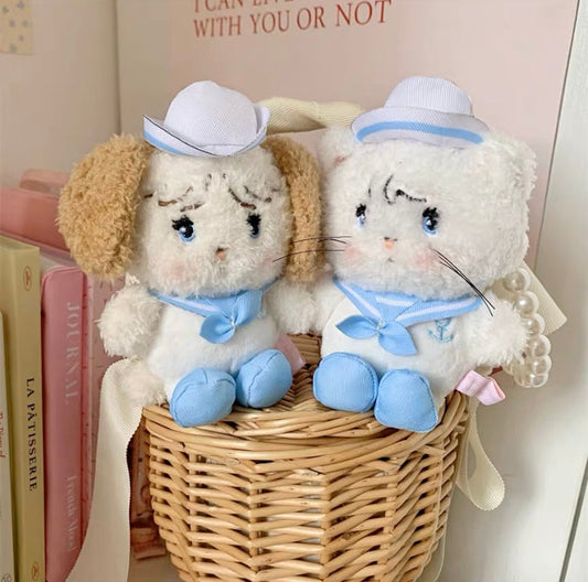 Mikko illustration Sailor Limited Edition Plush Doll Keychain Bear Latte Dog Souffie Kitten Mousse Rabbit Cammy KawaiiGiftLand