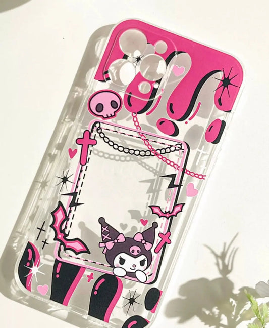 Kuromi with Dessert Idol Photo Frame iPhone Case 6 7 8 PLUS SE2 XS XR X 11 12 13 14 Pro Promax 12mini 13miniJapanese Cartoon Kuromi KU with Dessert Photo Frame iPhone Case 6 7 8 PLUS SE2 XS XR X 11 12 13 14 15 Pro Promax 12mini 13mini