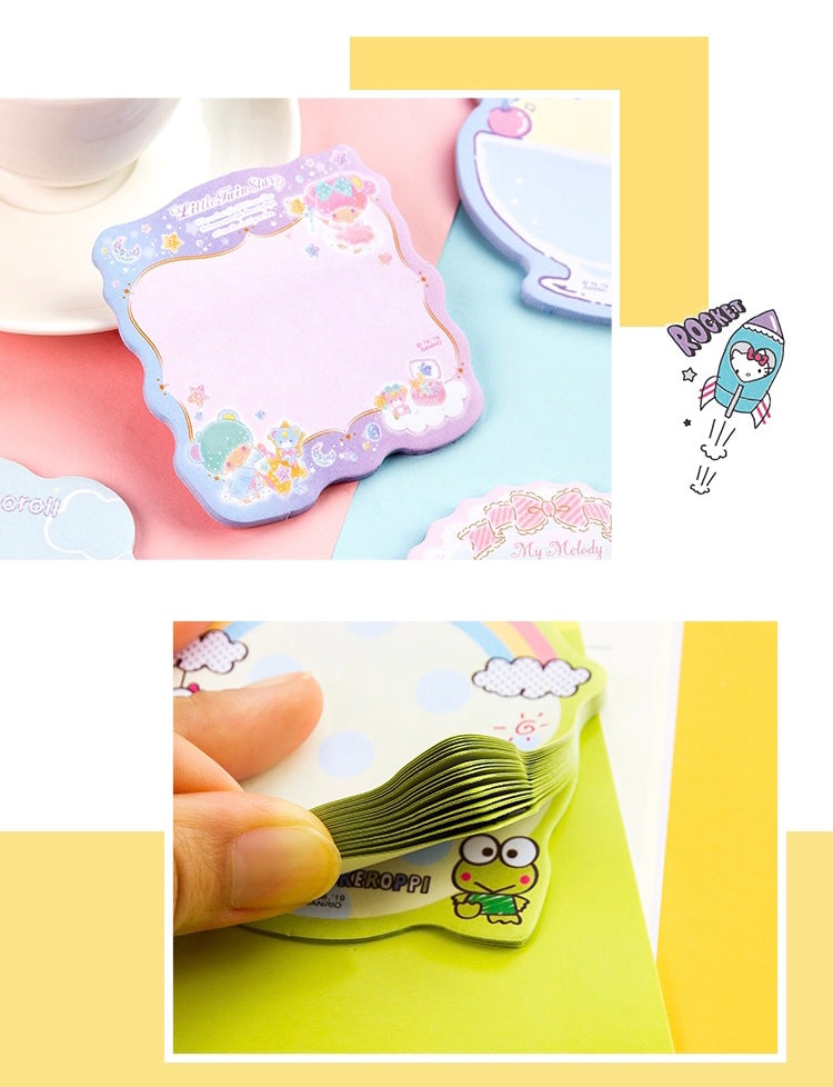 Sanrio Japan Mini Memo Pad Part 2 | Hello Kitty My Melody Kuromi Little Twin Stars Cinnamoroll Pompompurin Pochacco Keroppi Gudetama - 30Sheets KawaiiGiftLand
