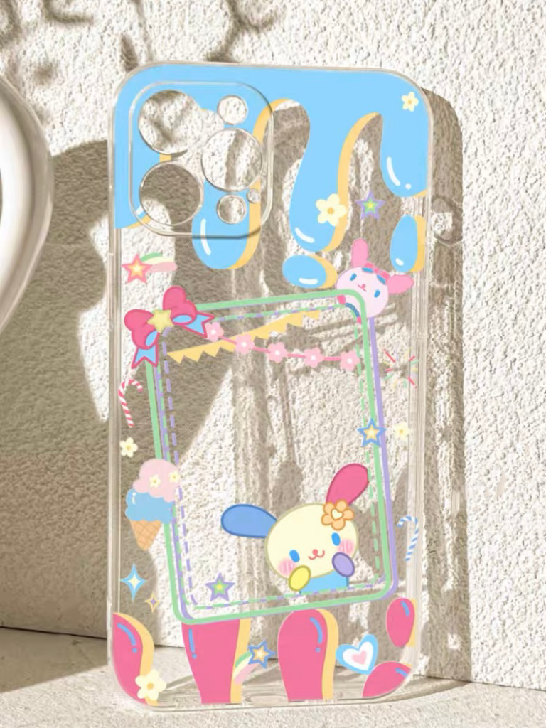 Japanese Cartoon USAHANA with Dessert Photo Frame iPhone Case 6 7 8 PLUS SE2 XS XR X 11 12 13 14 15 16 Pro Promax 12mini 13mini KawaiiGiftLand
