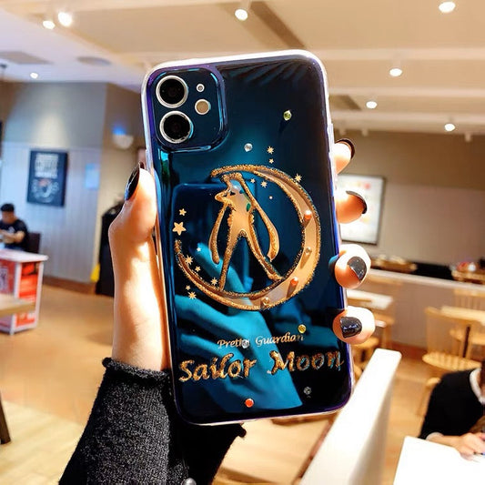 Japanese Cartoon Sailor Moon CardCaptorSakura Blu Ray Magic Wand Stick with Lanyards iPhone Case 6 7 8 PLUS SE2 XS XR X 11 12 13 14 15 Pro Promax 12mini 13mini KawaiiGiftLand