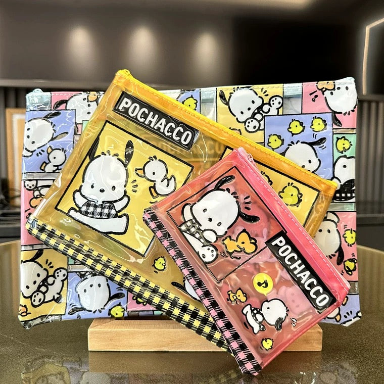 Sanrio Japan Pocachoo Comics Style Set of 3 PVC File Folder - A4 A5 A6 KawaiiGiftLand