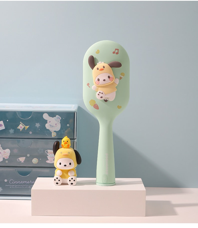 Sanrio Animal Wear | My Melody Kuromi Cinnamoroll Pochacco Paddle Brush Comb KawaiiGiftLand