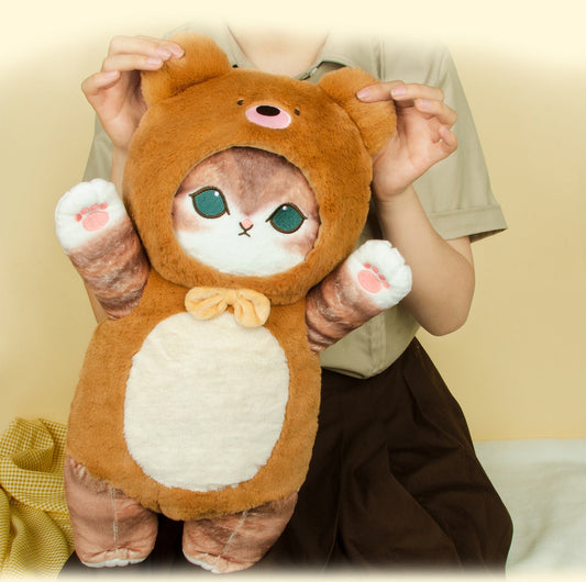 Japan Artist Mofusand Cat Neko Bear 54 x 30cm Mascot Giant Plush Doll KawaiiGiftLand