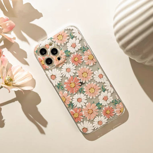 Daisy Field Flowers Mori Style iPhone case Kawaii Lovely Cute Lolita iPhone 6 7 8 PLUS SE2 XS XR X 11 12 13 14 15 Pro Promax 12mini 13mini KawaiiGiftLand