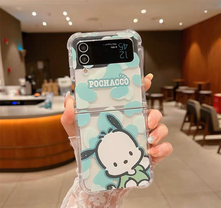 Japanese Cartoon Samsung Galaxy Z Flip 3 4 5 6 W23 W24 Filp KT MM CN PN PC Phone Case KawaiiGiftLand