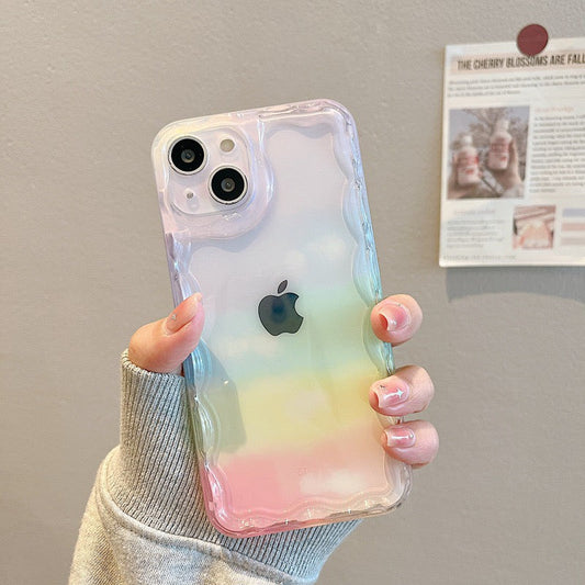 Pastel Rainbow iPhone case Kawaii Lovely Cute iPhone 11 12 13 14 15 Pro Promax KawaiiGiftLand