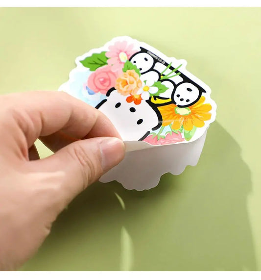 Sanrio Romantic Flower Big PVC Stickers | My Melody Kuromi Cinnamoroll Pochacco - 2 Style 2 Shhets