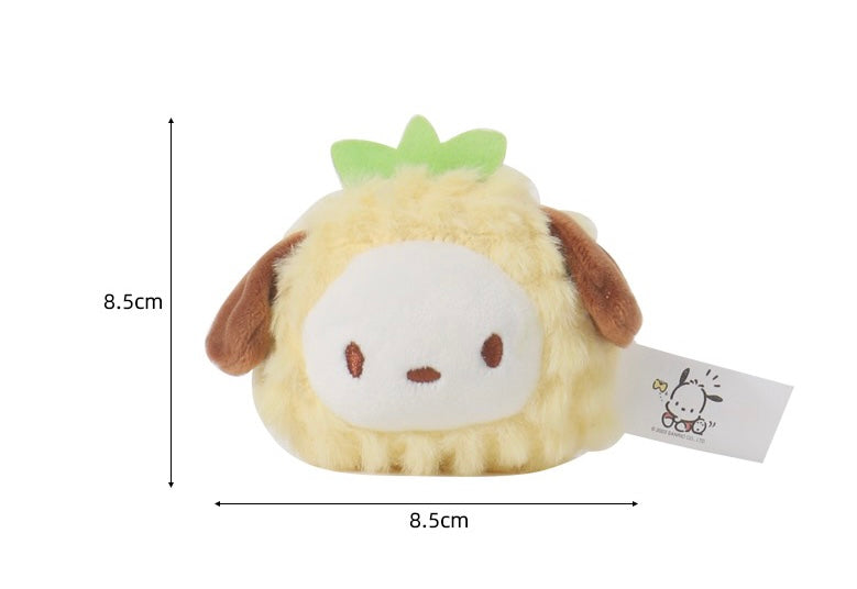 Sanrio Pochacco Pineapple Plush Keychain - Girlfriend Children Gift KawaiiGiftLand