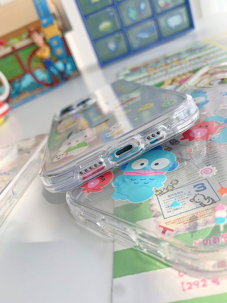 Japanese Cartoon Cute Kuromi Cinnmoroll Pochacco HG Double Case iPhone Case XR XS X 11 12 13 14 Pro Promax Plus mini KawaiiGiftLand