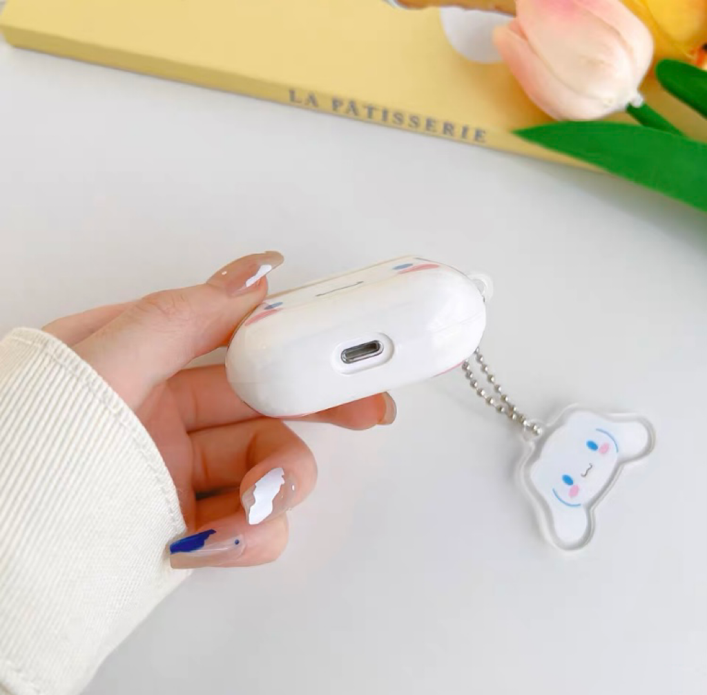 Japanese Cartoon Hello Kitty Cinnamoroll Simple Big Head AirPods AirPodsPro AirPods3 Case KawaiiGiftLand