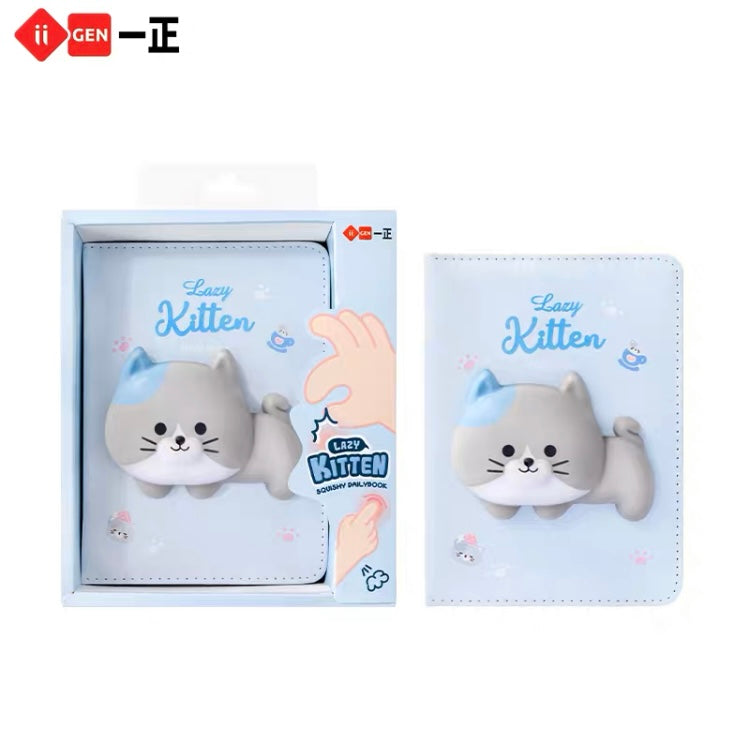 Lazy Animals Mini Stress Relief PU Toys with Notebook | Rabbit Pig Duck Bear Shiba Squizzel Dino Unicorn Kitten - Colour Pages KawaiiGiftLand