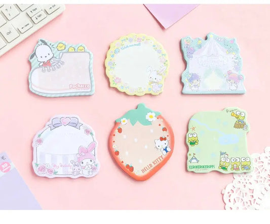 Sanrio Japan Mini Memo Pad | Hello Kitty My Melody Little Twin Stars Wish me mell Pochacco Keroppi - 30Sheets