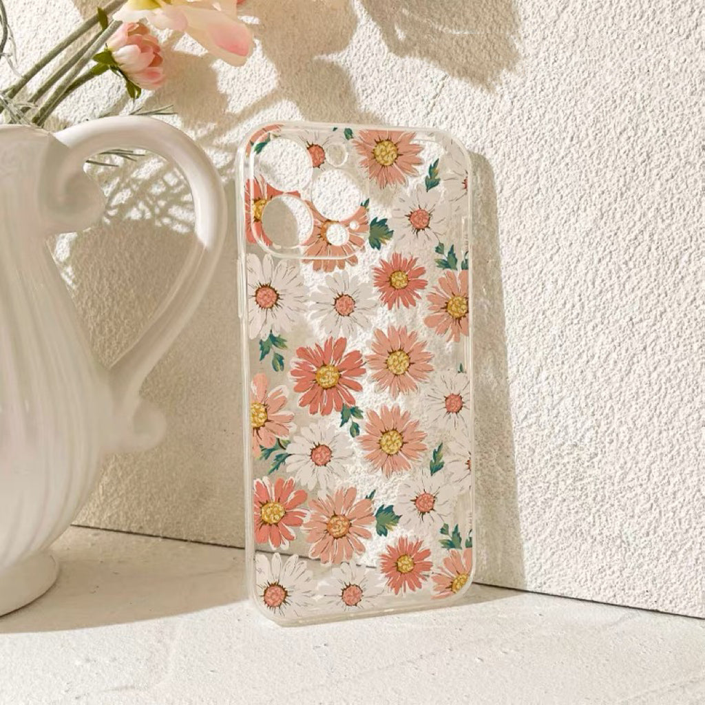 Daisy Field Flowers Mori Style iPhone case Kawaii Lovely Cute Lolita iPhone 6 7 8 PLUS SE2 XS XR X 11 12 13 14 15 Pro Promax 12mini 13mini KawaiiGiftLand
