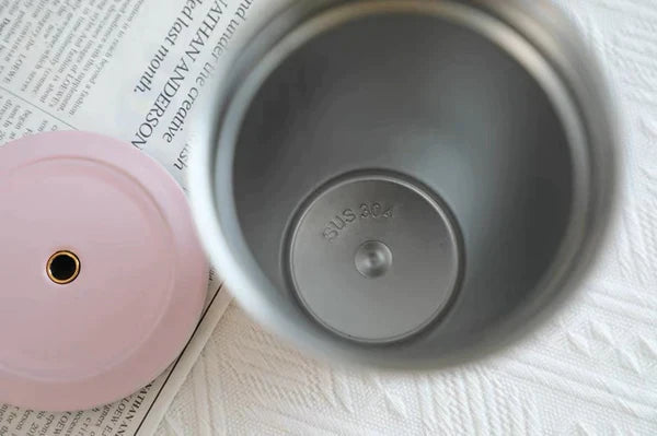 Japanese Cartoon Tumbler with Straw Warm Cool Lovely Cup Hello Kitty My Melody Kuromi Pompompurin Pochacco Hangyodon Cinnamoroll - with cleaning tool KawaiiGiftLand