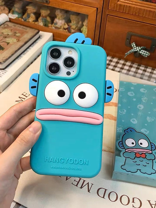 Sanrio Hangyodon Silicone iPhone Case iPhone 12 13 14 15 Pro Promax KawaiiGiftLand