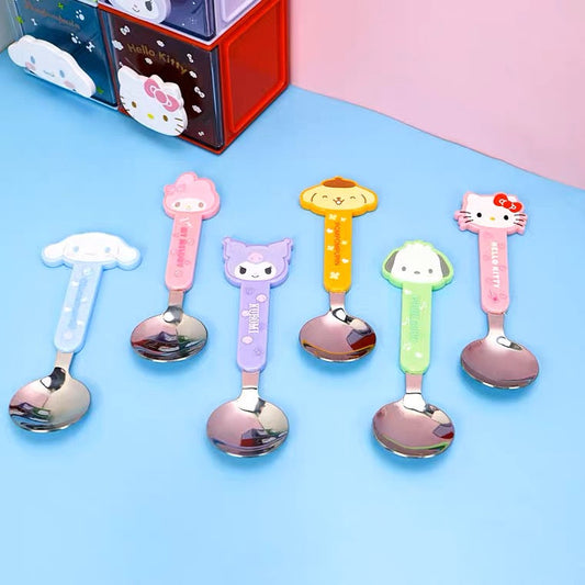 Sanrio Characters Spoon and Fork | Hello Kitty My Melody Kuromi Cinnamoroll Pompompurin Pochacco - Lovely Tableware KawaiiGiftLand
