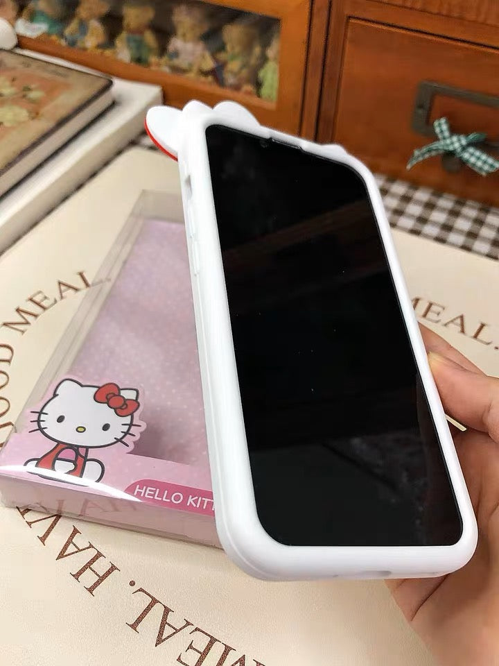Sanrio Hello Kitty Silicone iPhone Case iPhone 13 14 15 Pro Promax KawaiiGiftLand