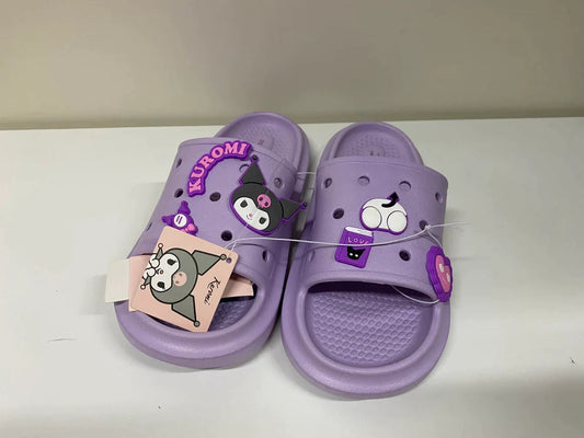 Sanrio x Miniso Kuromi Purple DIY Female Slippers KawaiiGiftLand