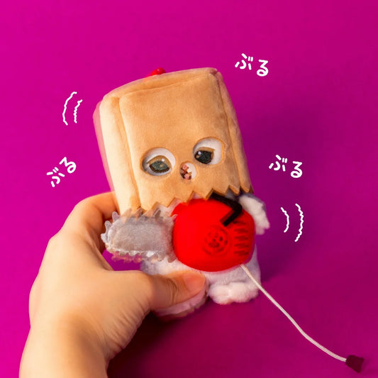 Japan Mofusand | Mofusand Cat Mischievous Chainsaw Meow Cute Plush Doll Vibrating Keychain - Kawaii items Room Decoration Doll