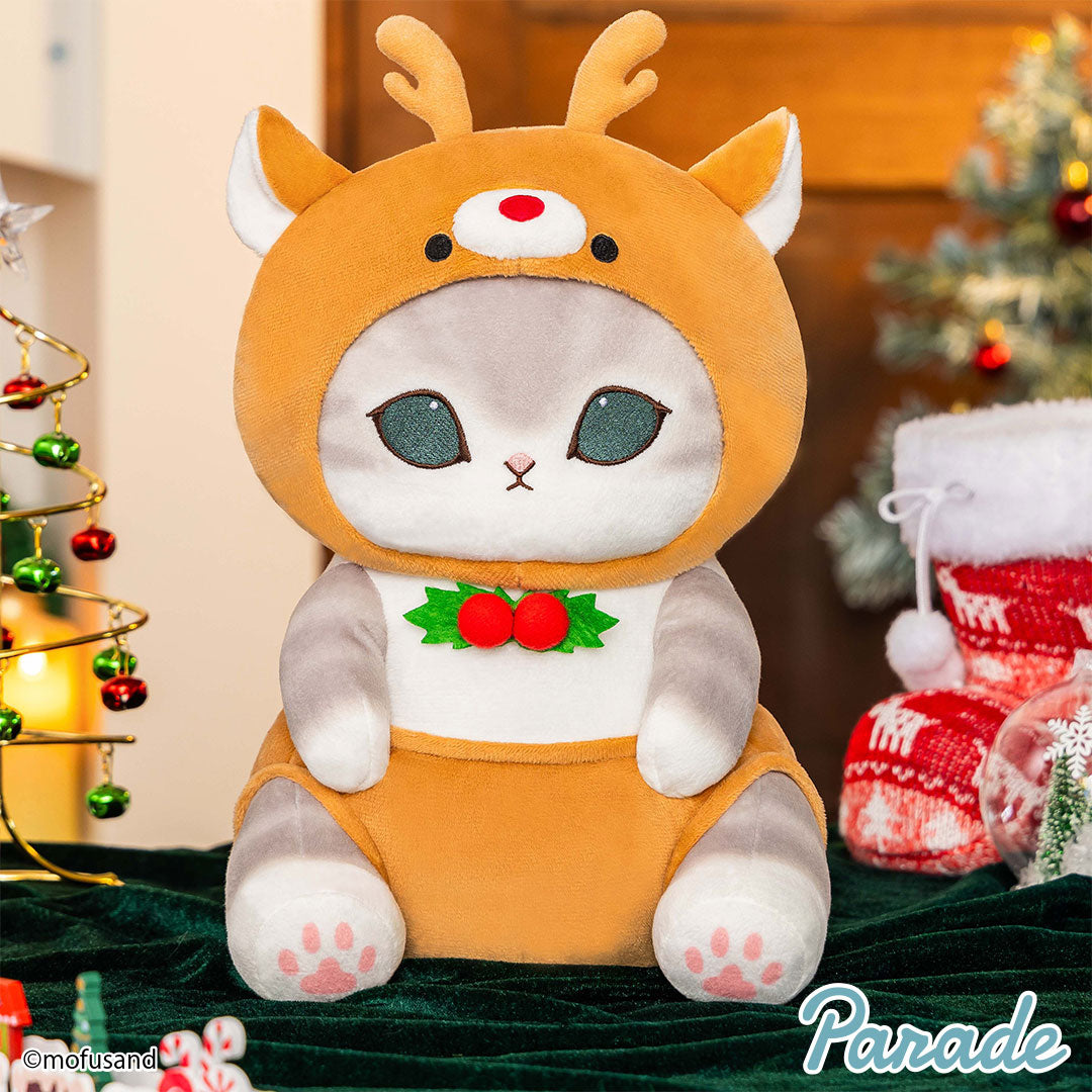 Japan Mofusand Christmas Series | Mofusand Cat Santa Claus and Reindeer Costume Plush Doll - Kawaii items Room Decoration Doll