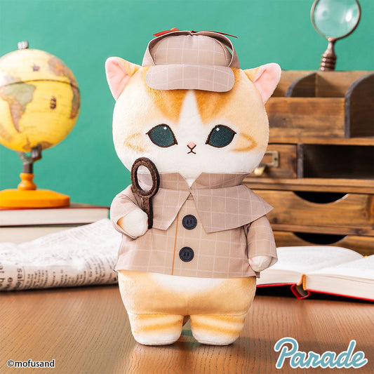 Japan Mofusand | Mofusand Cat in British Style Full dress and Detective Clothes Cute Big Plush Doll - Kawaii items Room Decoration Doll