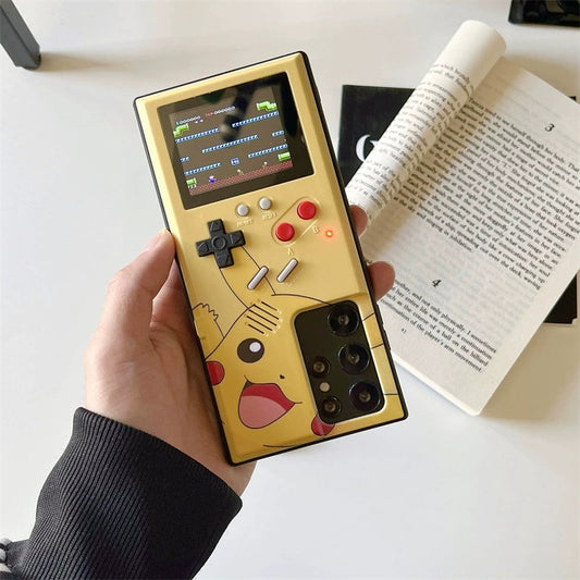 Cute Cartoon Game Consoles Phone Case | Pikachu - Phone Case Samsung Galaxy S25 S24 S23 S22 S21 Ultra KawaiiGiftLand