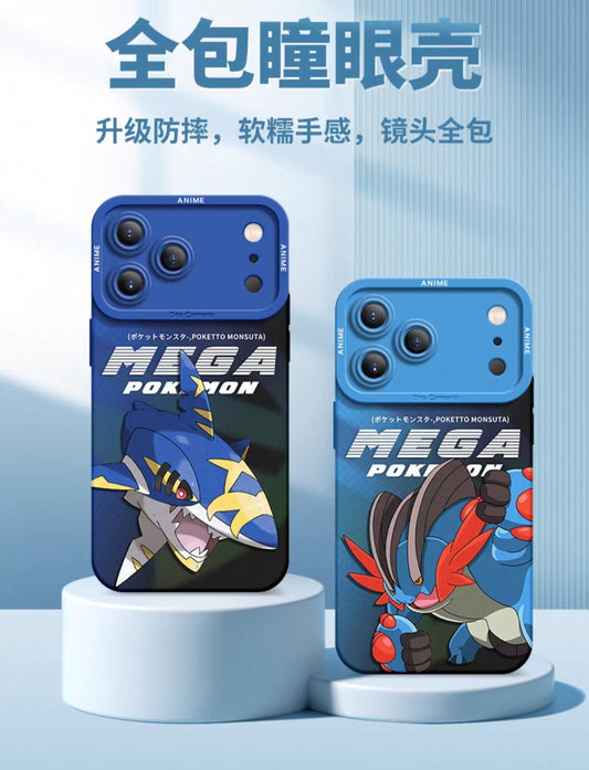 Japanese Cartoon Pokemon Silicone Case Mega Version | Absol Camerupt Medicham Banette Manectric Glalie Sharpedo Gardevoir - iPhone Case PLUS SE2 XS XR X 11 12 13 14 15 16 16e 17 17e Pro Promax 12mini 13mini