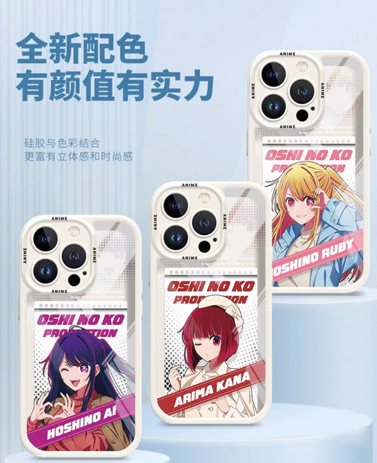 Japanese Cartoon Oshi no Ko Silicone Case | Colour Version 6 Styles - iPhone Case PLUS SE2 XS XR X 11 12 13 14 15 16 16e 17 17e Pro Promax 12mini 13mini
