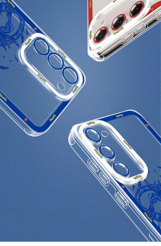 Japan Cartoon Pokemon Evolution Soul Version | Pikachu Raichu Froakie Genger Mew Mewtwo Greninja Riolu Lucario Charmander Charizard Bulbasaur Venusaur Vulpix Ninetales - Phone Case Samsung Galaxy S26 S25 S24 S23 S22 S21 FE Ultra Edge