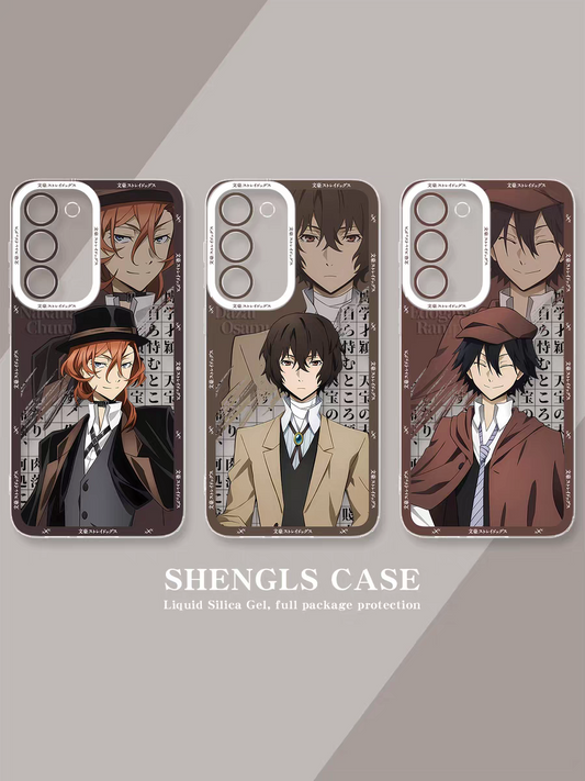 Japanese Anime Bungo Stray Dogs | Chuuya Osamu Rampo Ryūnosuke Atsushi Kyouka Doppo Yosano - Phone Case Samsung Galaxy S26 S25 S24 S23 S22 S21 FE Ultra Edge21 FE Ultra Edge