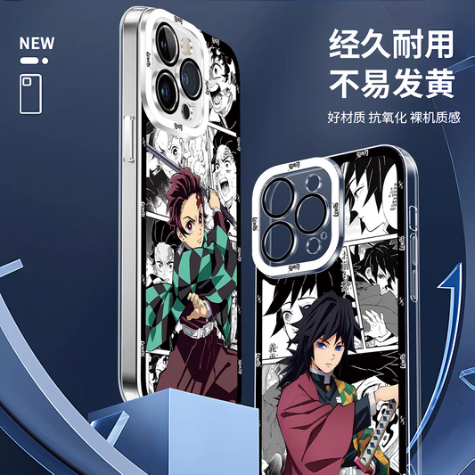 Japanese Anime Kimetsu no Yaiba Demon Slayer Comic with Anime Style | Himejima Obanai Mitsuri Inosuke Rengoku Shinobu Kanao - iPhone Case PLUS SE2 XS XR X 11 12 13 14 15 16 16e 17 17e Pro Promax 12mini 13mini
