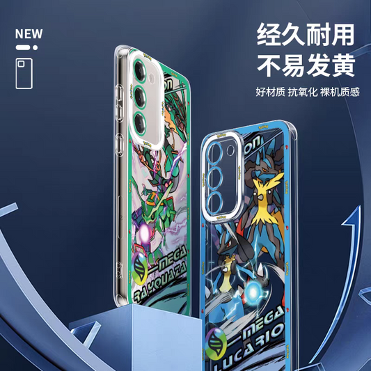 Japan Cartoon Pokemon Mega Evolution Anime | Metagross Scizor Latios Garchomp Rayquaza Lucario Charizard X Y Gardevoir - Phone Case Samsung Galaxy S26 S25 S24 S 23 S22 S21 FE Ultra Edge