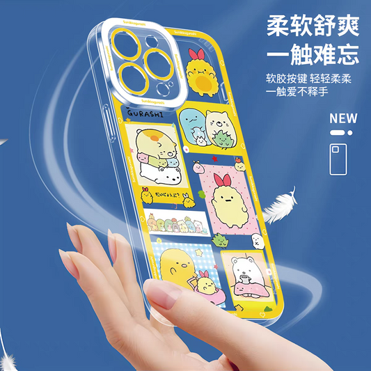 Japanese Cartoon Sumikko Gurashi | Relaxing Together On Weight 2 Style - iPhone Case PLUS SE2 XS XR X 11 12 13 14 15 16 16e 17 17e Pro Promax 12mini 13mini