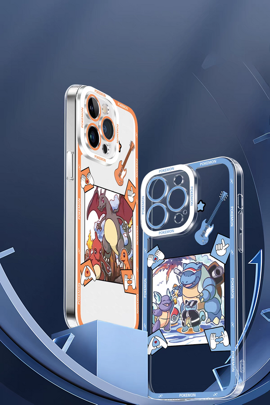Japan Cartoon Pokemon Rock Band Party | 6 Styles - iPhone Case PLUS SE2 XS XR X 11 12 13 14 15 16 16e 17 17e Pro Promax 12mini 13mini