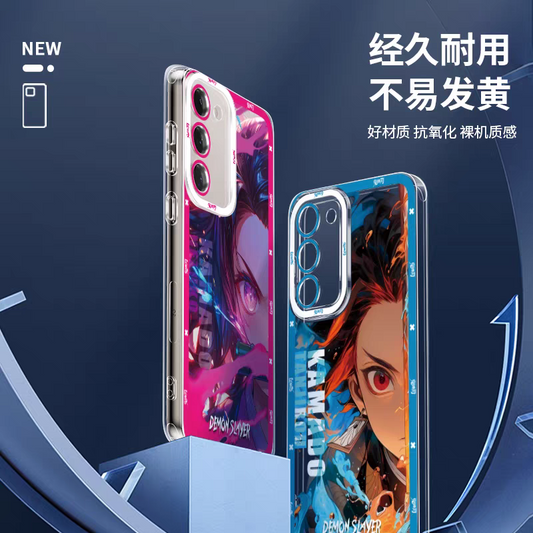 Japanese Anime Kimetsu no Yaiba Demon Slayer Half Battle Soul Style | Tanjiro Nezuko Zenitsu Inosuke Giyuu Muichiro Rengoku Mitsuri - Phone Case Samsung Galaxy S26 S25 S24 S23 S22 S21 FE Ultra Edge