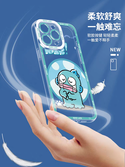 Japan Cartoon Hangyodon | Hi with Hearts - iPhone Case PLUS SE2 XS XR X 11 12 13 14 15 16 17 Pro Promax 12mini 13mini