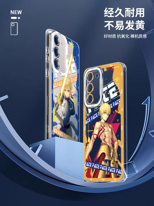 Japanese Anime Fate Stay Night | Artoria Pendragon Saber Gilgamesh Joan Tohsaka Rin - Phone Case Samsung Galaxy S26 S25 S24 S23 S22 S21 FE Ultra Edge