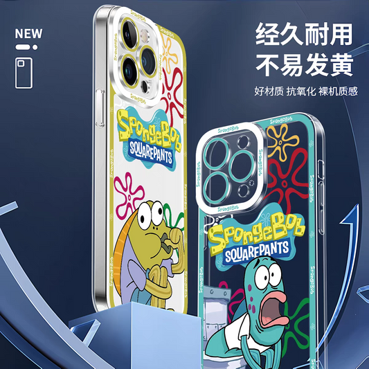Cartoon Bikini Bottom Buddies | Children Fish - iPhone Case PLUS SE2 XS XR X 11 12 13 14 15 16 17 Pro Promax 12mini 13mini