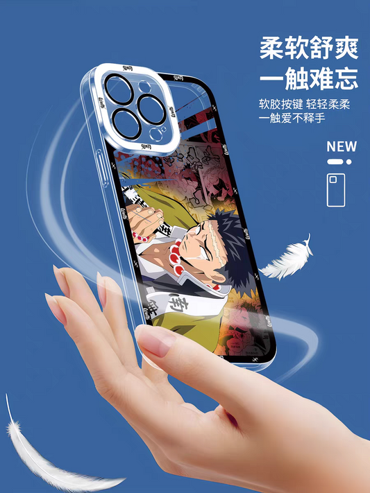 Japanese Anime Kimetsu no Yaiba Demon Slayer Horizontal Version | Kokushibou Tsugikuni Michikatsu Douma Gyoumei Sanemi Kanao Rengoku Uzui Nezuko - iPhone Case PLUS SE2 XS XR X 11 12 13 14 15 16 16e 17 17e Pro Promax 12mini 13mini