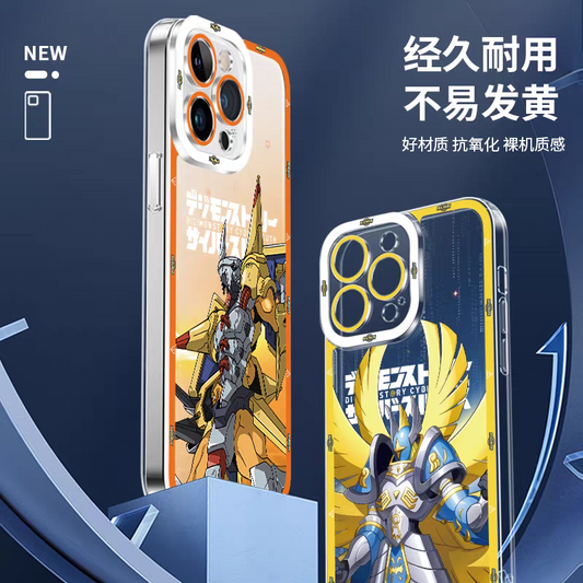 Japanese Cartoon Digimon Adventure Digital Monster Digimonstory Cybersleuth Version | War Greymon - iPhone Case 7 8 PLUS SE2 XS XR X 11 12 13 14 15 16 16e 17 Pro Promax 12mini 13mini