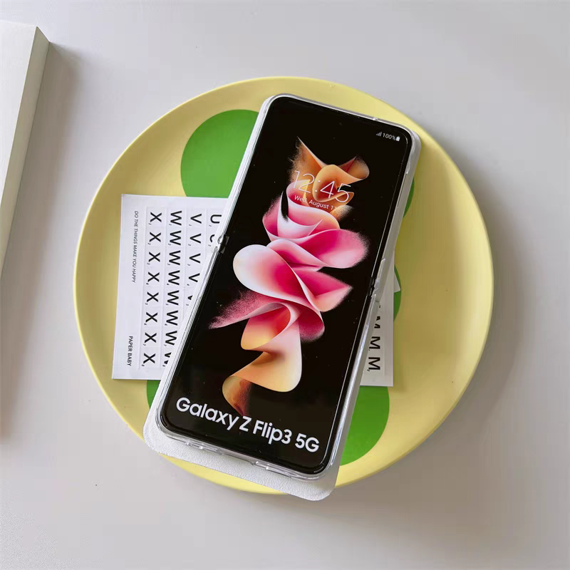 Cute Cartoon Notebook Style | White Dog with friends Charlie Sally Linus - Phone Case Samsung Galaxy Z Flip 3 4 5 6 KawaiiGiftLand