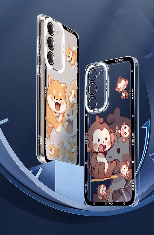 Japan Style Simple Cute Chinese Zodiac | Emo Full Screen Part1 8 Styles - Phone Case Samsung Galaxy S26 S25 S24 S23 S22 S21 FE Ultra Edge