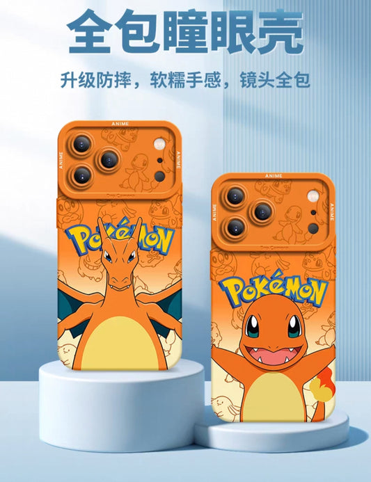 Japanese Cartoon Pokemon Silicone Case | Pikachu Squirtle Bulbasaur Charmander Gengar Psyduck Snoriax Charizard - iPhone Case PLUS SE2 XS XR X 11 12 13 14 15 16 16e 17 17e Pro Promax 12mini 13mini