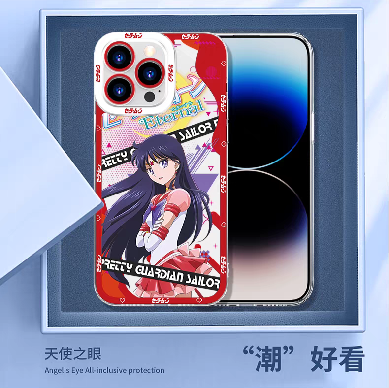 Japanese Cartoon Sailor Girl Eternal Version | Sailor Moon Mars Uranus Venus Mercury Neptune Pluto Jupiter - Sailormoon iPhone Case PLUS SE2 11 12 13 14 15 16 16e 17 17e Pro Promax 12mini 13mini