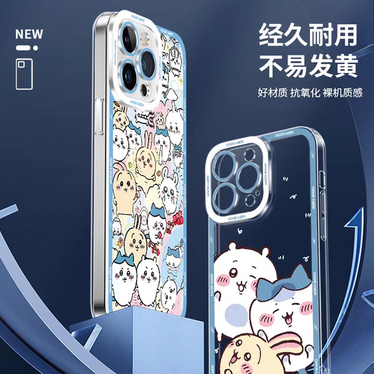 Japanese Cartoon Chiikawa Love Support Version | Chiikawa Hachiware Usagi - iPhone Case PLUS SE2 XS XR X 11 12 13 14 15 16 16e 17 17e Pro Promax 12mini 13mini