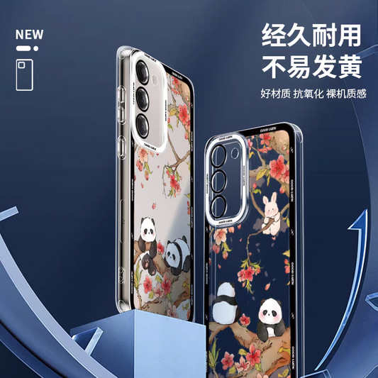 Cute Animal Panda | Panda in Lotus Pool - Phone Case Samsung Galaxy S25 S24 S23 S22 S21 FE Ultra Edge