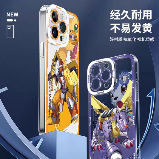 Japanese Cartoon Digimon Adventure Digital Monster Digivice Version | Agumon Metal Greymon Gabumon Metal Garurumon Tailmon Angewomon Patamon Angemon - iPhone Case PLUS SE2 XS XR X 11 12 13 14 15 16 16e 17 17e Pro Promax 12mini 13mini