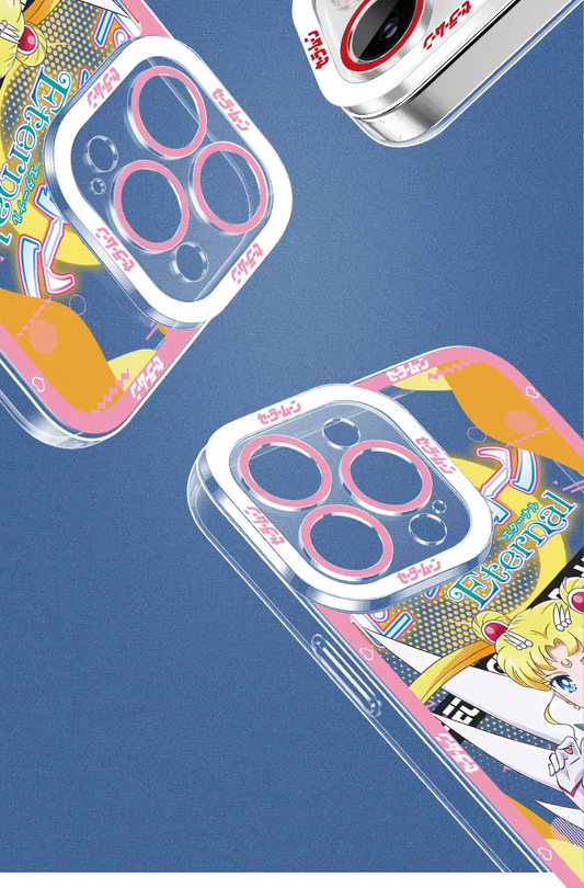 Japanese Cartoon Sailor Girl Eternal Version | Sailor Moon Mars Uranus Venus Mercury Neptune Pluto Jupiter - Sailormoon iPhone Case PLUS SE2 11 12 13 14 15 16 16e 17 17e Pro Promax 12mini 13mini
