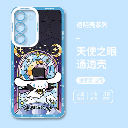 Japan Cartoon Halloween Glass Window Version | Cinnamoroll - Phone Case Samsung Galaxy S25 S24 S23 S22 S21 FE Ultra Edge